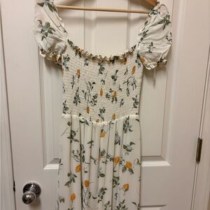 Reformation White Floral Maxi Dress size 2